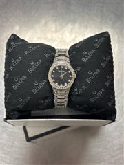 USED BULOVA Lady's Wristwatch 96L170 SCRATCHES ON CRYSTAL